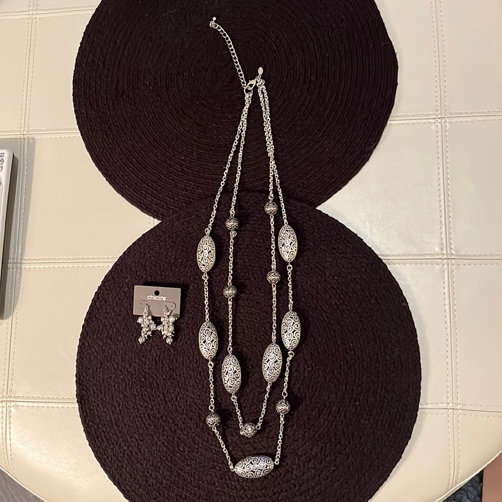 Chico’s Necklace and Earrings Set
